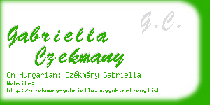 gabriella czekmany business card
