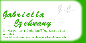 gabriella czekmany business card